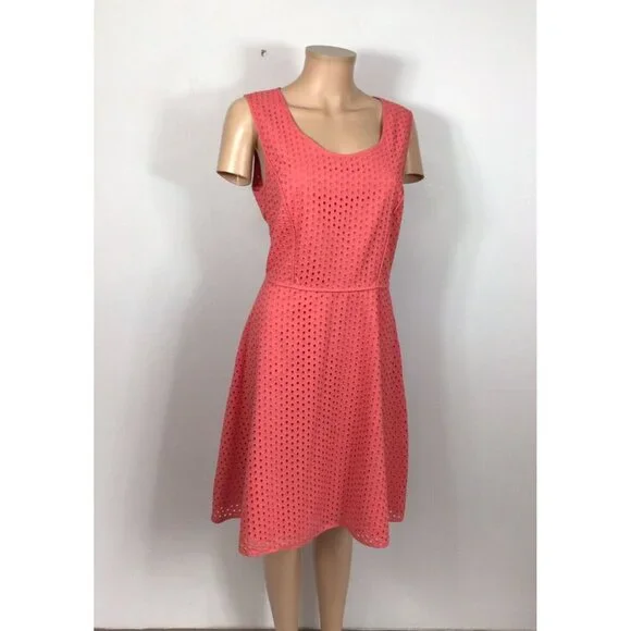 Max Studio Coral Eyelet Dress - Picture 1 of 6